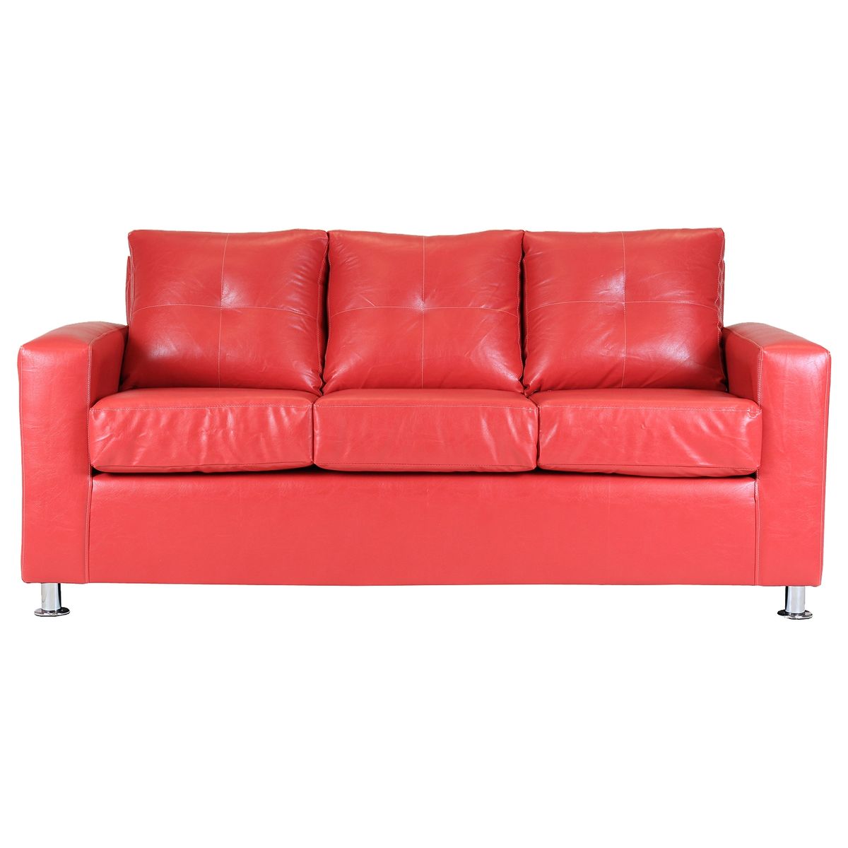 MUEBLES AMERICA - Living George 321 Cuero PU Rojo