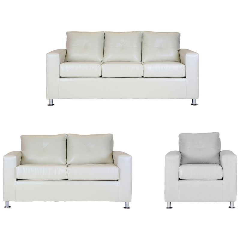 MUEBLES AMERICA - Living George 321 Cuero PU Beige