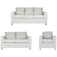 MUEBLES AMERICA - Living George 321 Cuero PU Beige