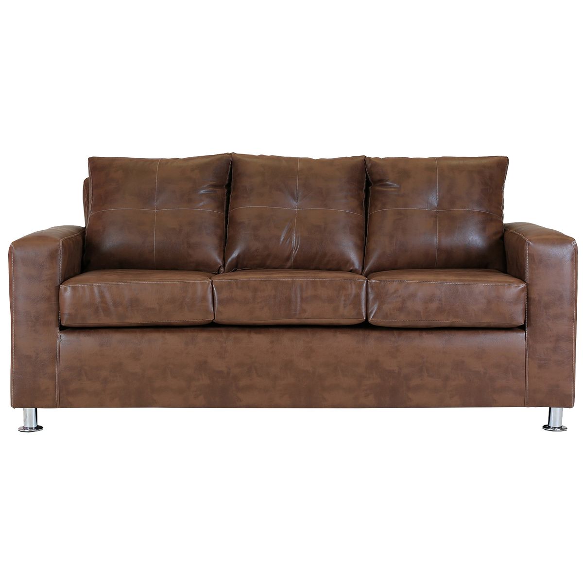 MUEBLES AMERICA - Living George 321 Cuero PU Caramelo