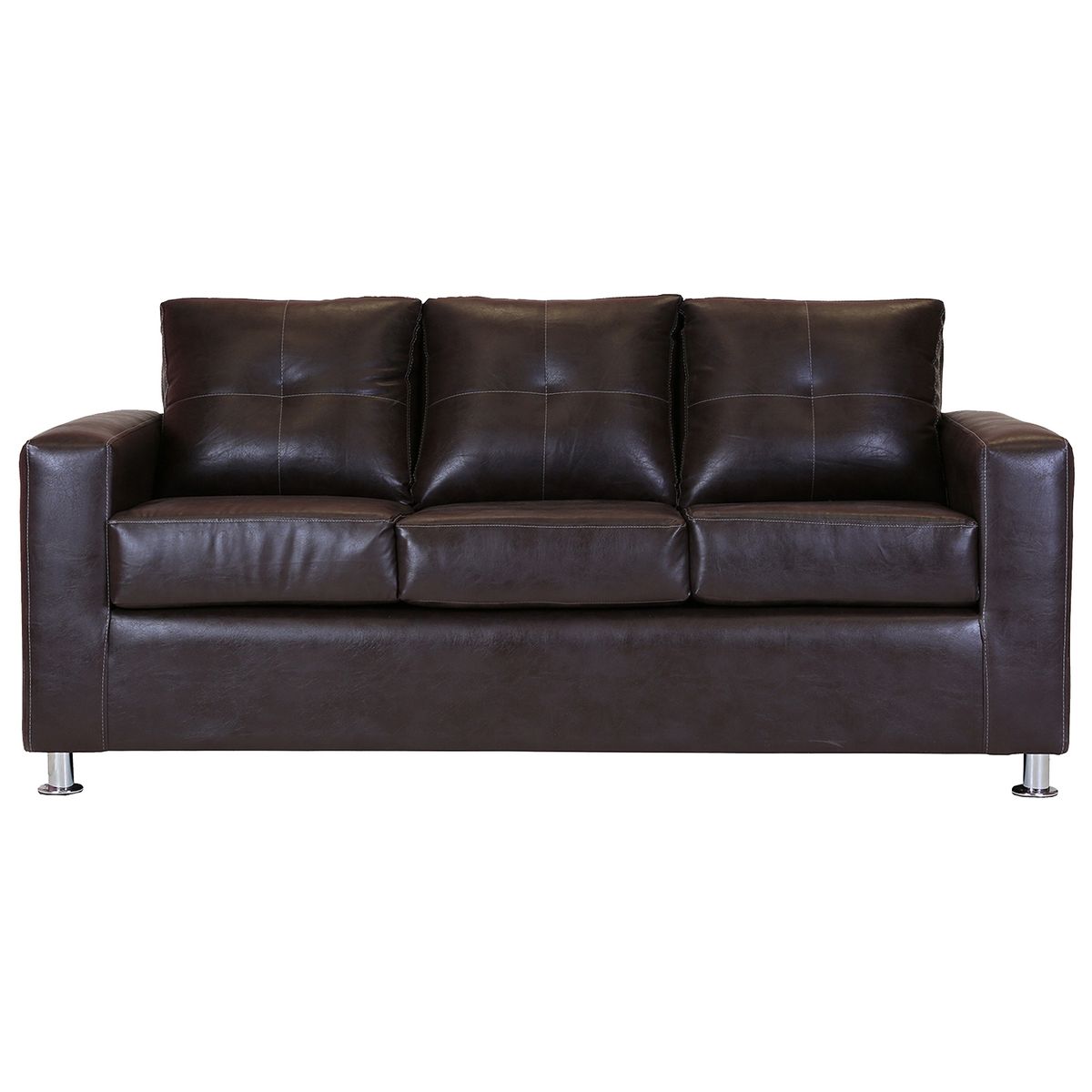 MUEBLES AMERICA - Living George 321 Cuero PU Café Moro