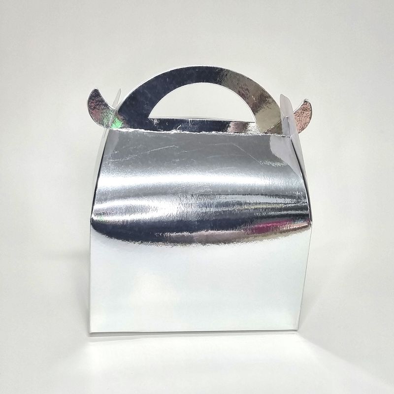 GENERICO - Cajita Sorpresa Cumpleaños Armable  16x9x19 cm Plateado
