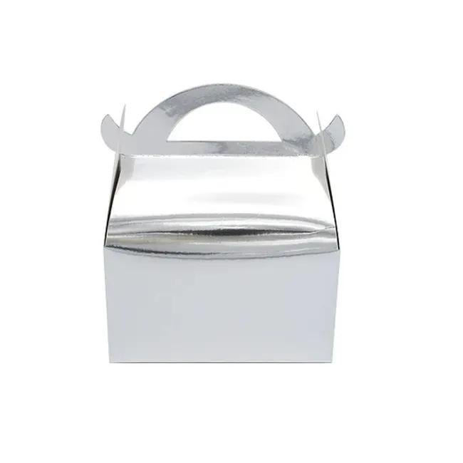 GENERICO - Cajita Sorpresa Cumpleaños Armable  16x9x19 cm Plateado