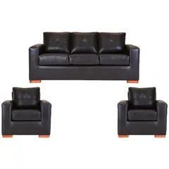 MUEBLES AMERICA - Living Franco 311 Cuero PU Chocolate