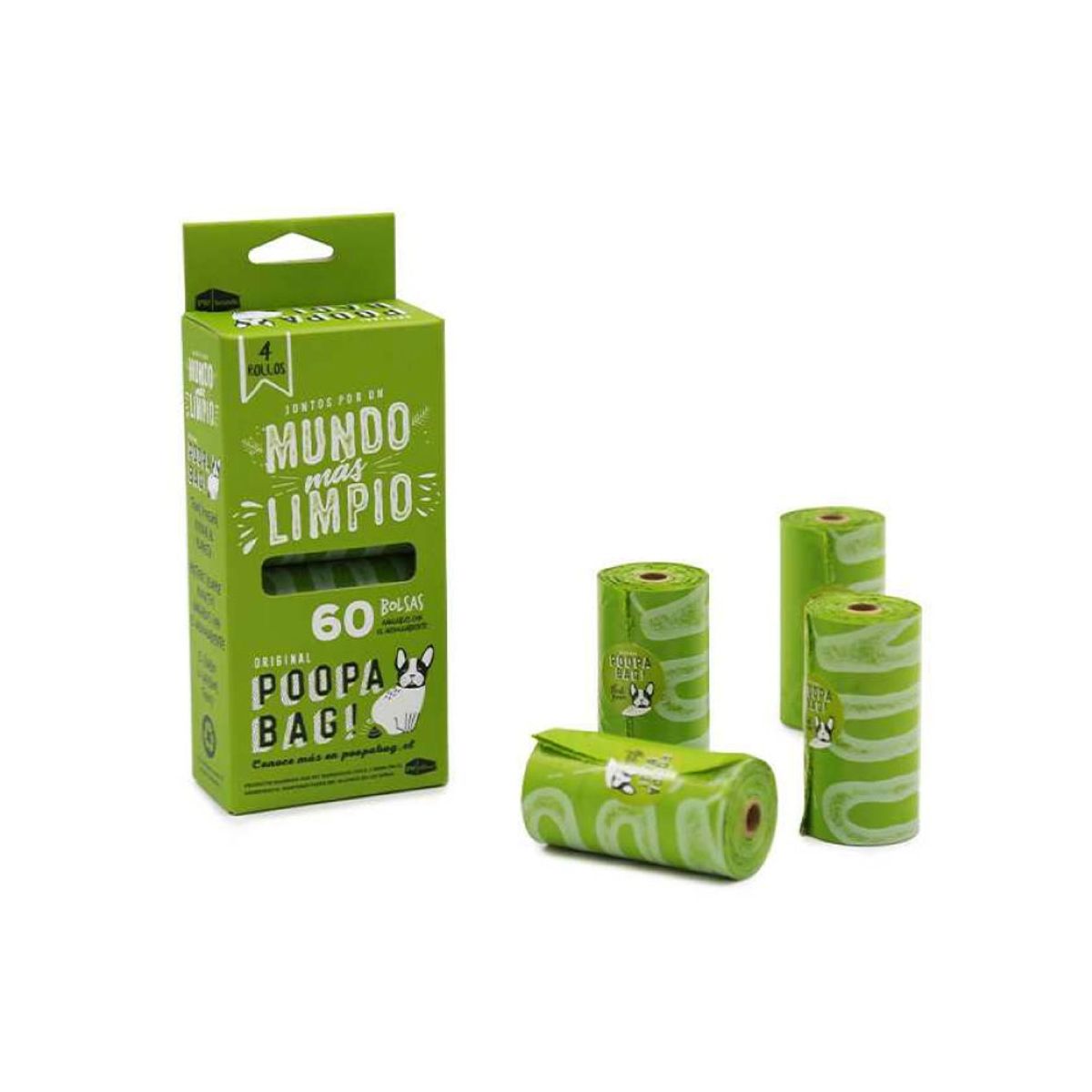 PET PRO - Bolsas Biodegradables Poopa Bag Perro - 4 Rollos x 15 bolsas