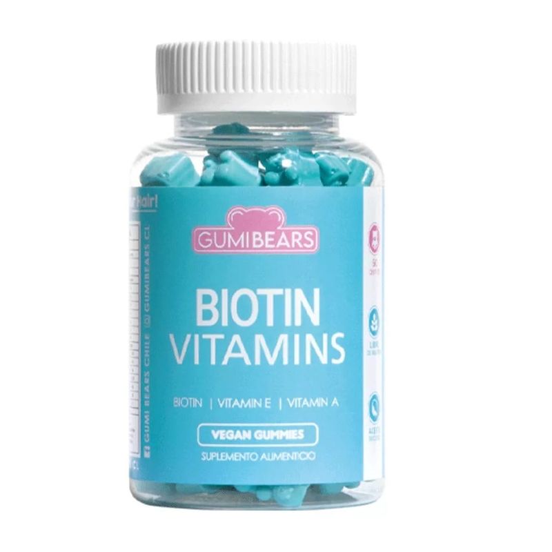 GENERICO - Biotin Vitamins 60 Ositos Masticables - Pelo Sano
