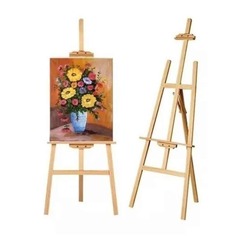 GENERICO - Atril Caballete Para Pintar De Madera Ajustable 145cm