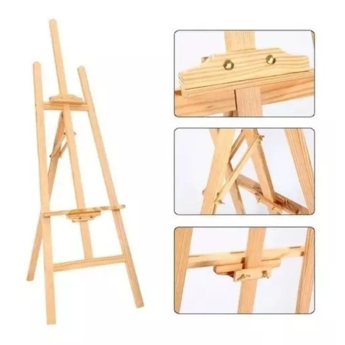 GENERICO - Atril Caballete Para Pintar De Madera Ajustable 145cm