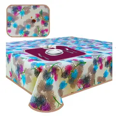 MAISONETTE - Mantel antimancha rectangular 400x180 cedro fucsia