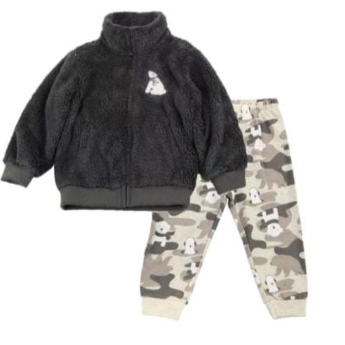 TEDMIMAK - conjunto buzo mas polerón cordero, osito peludo bebe 100 % algodón