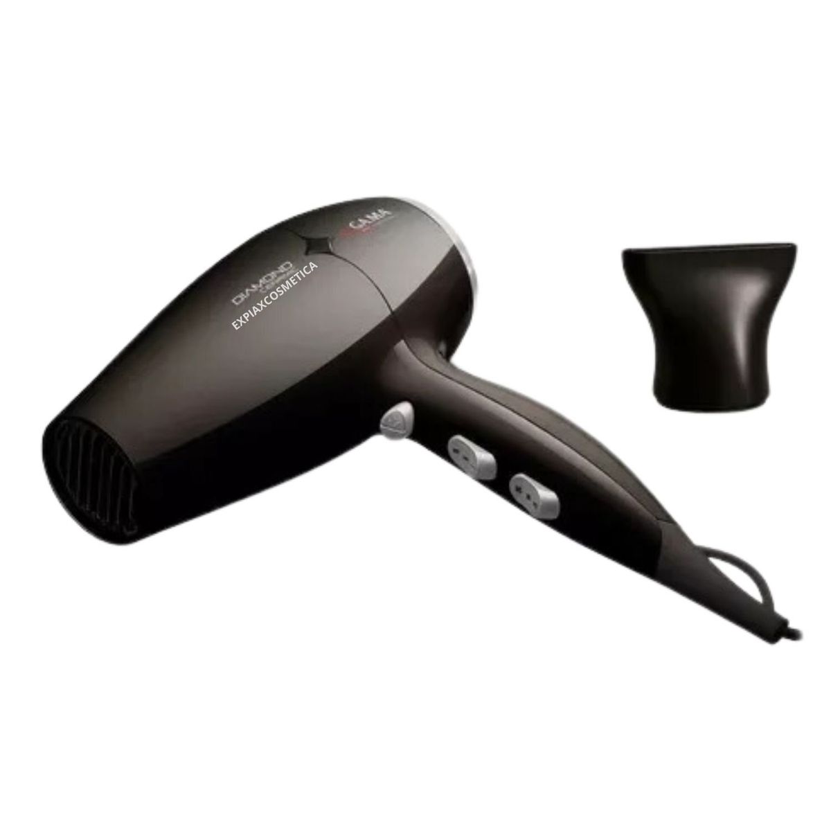 GAMA - Secador de Pelo Diamond Ceramic Negro 2300W Efecto Antifrizz Brillo