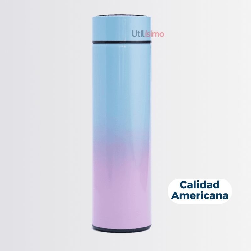 SMART CUP - Termo Inteligente Vaso Digital Táctil Taza Led Celeste Rosa