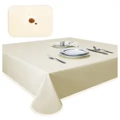 MAISONETTE - Mantel antimancha rectangular 400x180 elegant crudo
