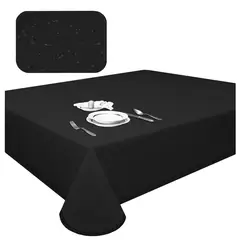 MAISONETTE - Mantel antimancha rectangular 400x180 elegant negro