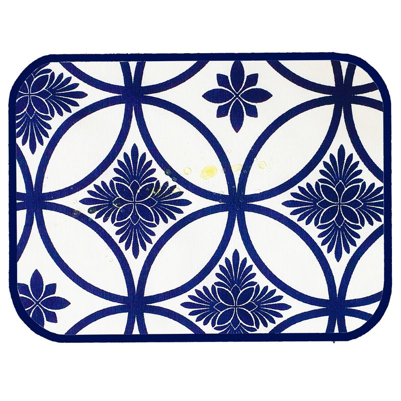MAISONETTE - Set 6 individuales rectangulares antimanchas 35x45 vintage azul