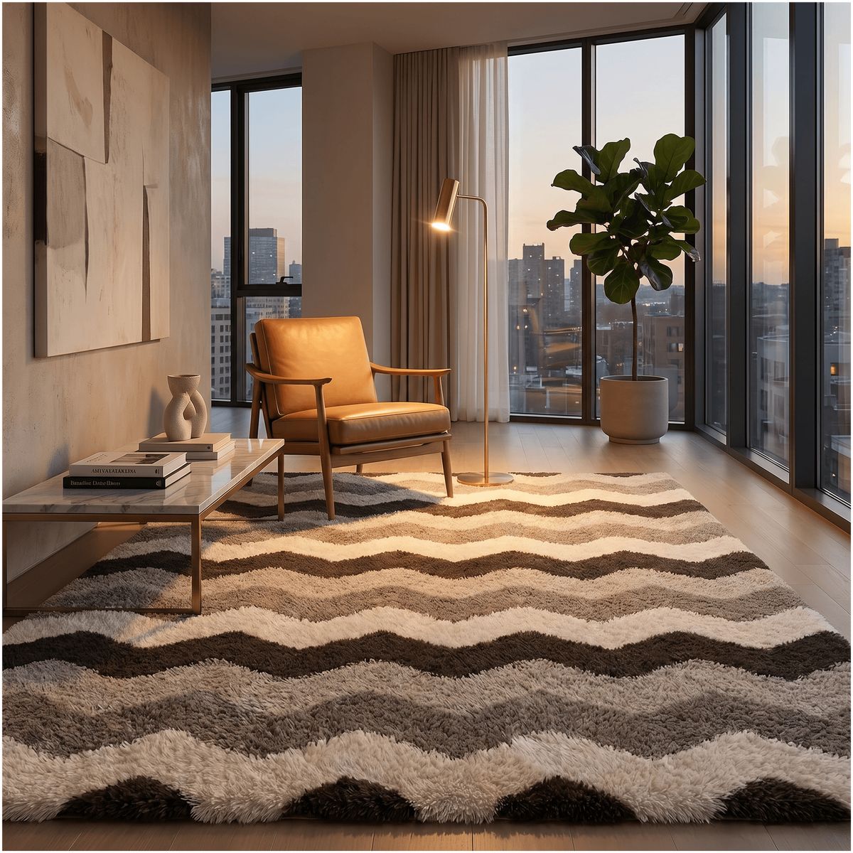 Alfombra 200x240cm Peluda Super Suave para living bajada de cama, marca HOMER DESIGN - Foto 2