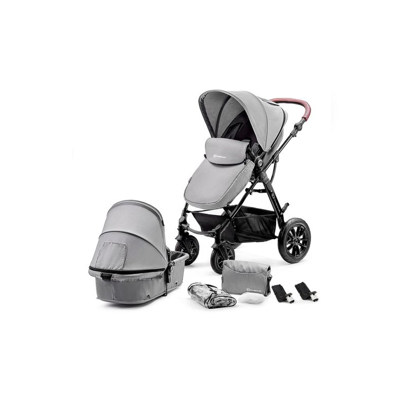 KINDERKRAFT - Coche de Paseo 2 en 1 MOOV Gris KINDERKRAFT