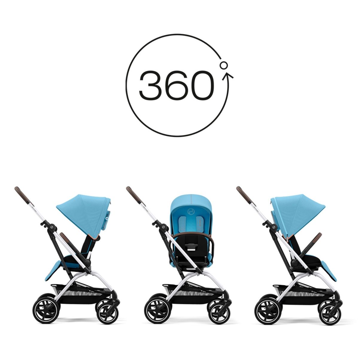 CYBEX - Coche Compacto Eezy S Twist Plus SLV Beach Blue CYBEX