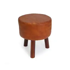 MEYA MUEBLES - Piso Korba de cuero color cafe