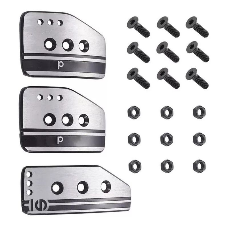 GENERICO - Pedales Deportivos Metálico Sp Tunning Universal Pedal CROMADO