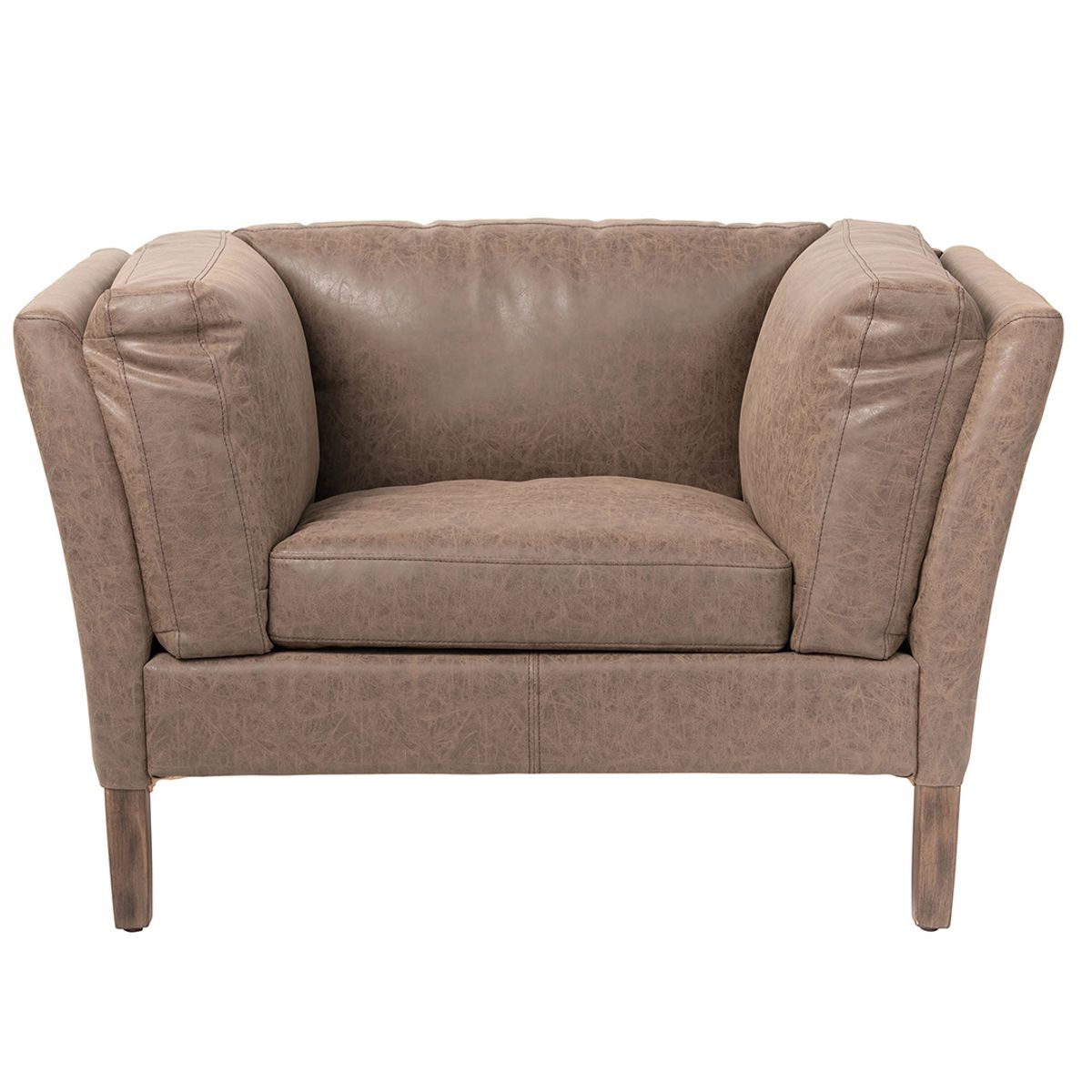 MEYA MUEBLES - Sitial Mei eco cuero color café 67x107x82