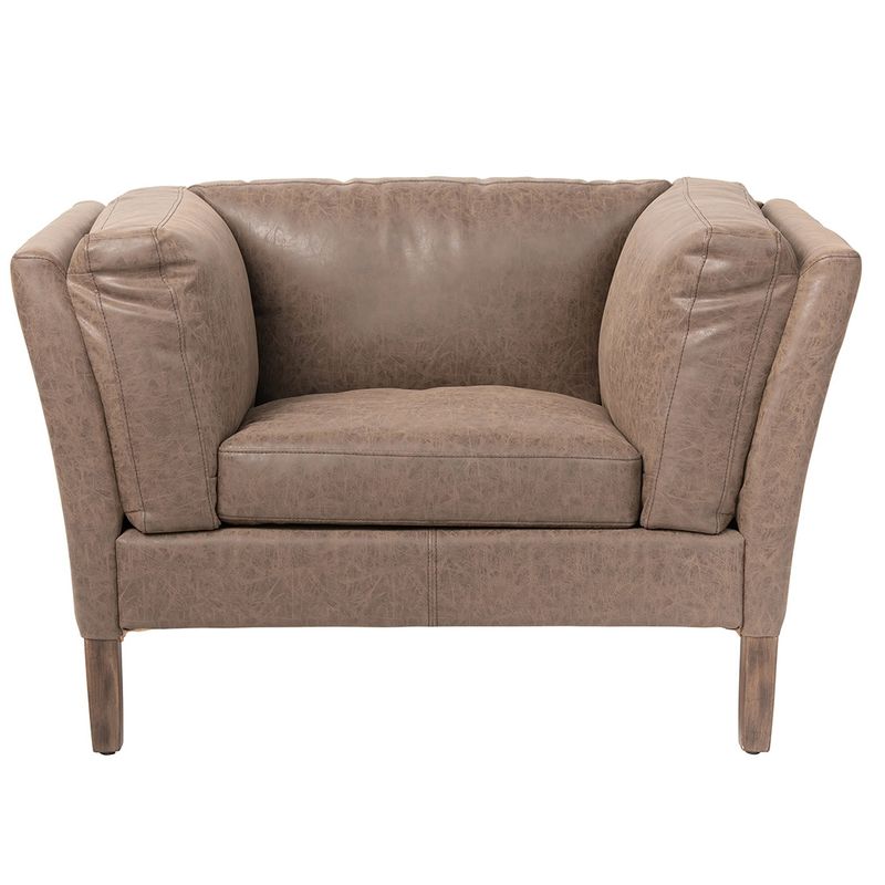 MEYA MUEBLES - Sitial Mei eco cuero color café 67x107x82