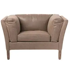 MEYA MUEBLES - Sitial Mei eco cuero color café 67x107x82