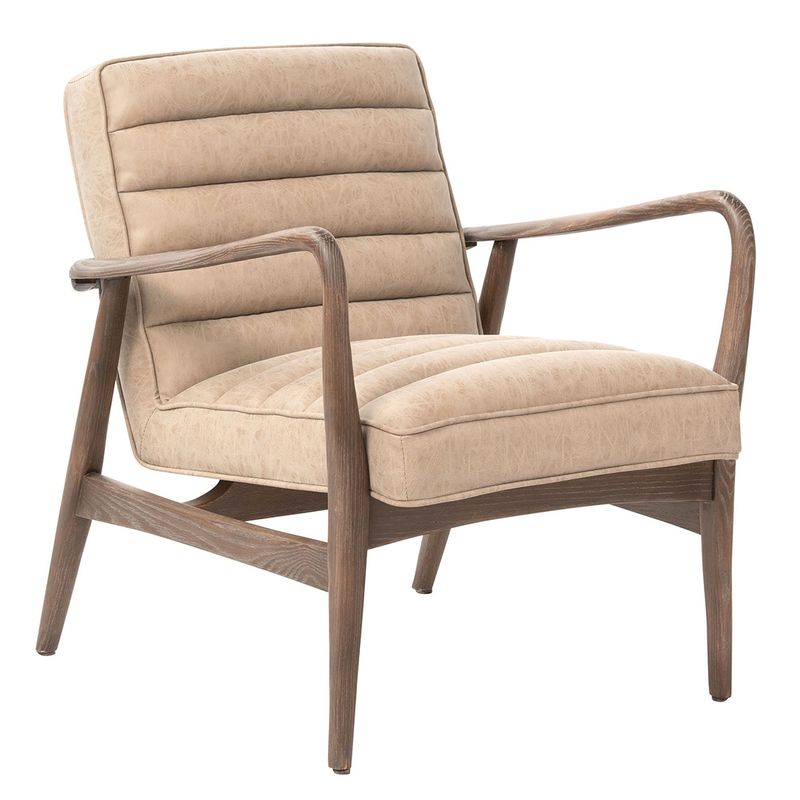 MEYA MUEBLES - Sitial Pei eco cuero color gris 80x69x76