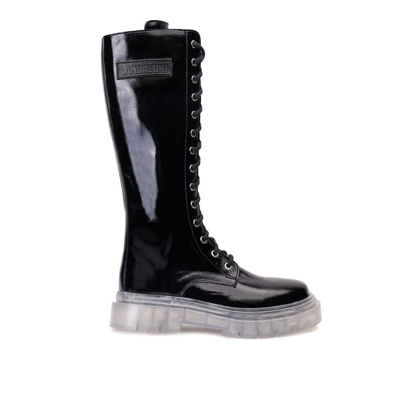 LANDAZURI - Bota Cuero Daryl Cristal Negra Landazuri
