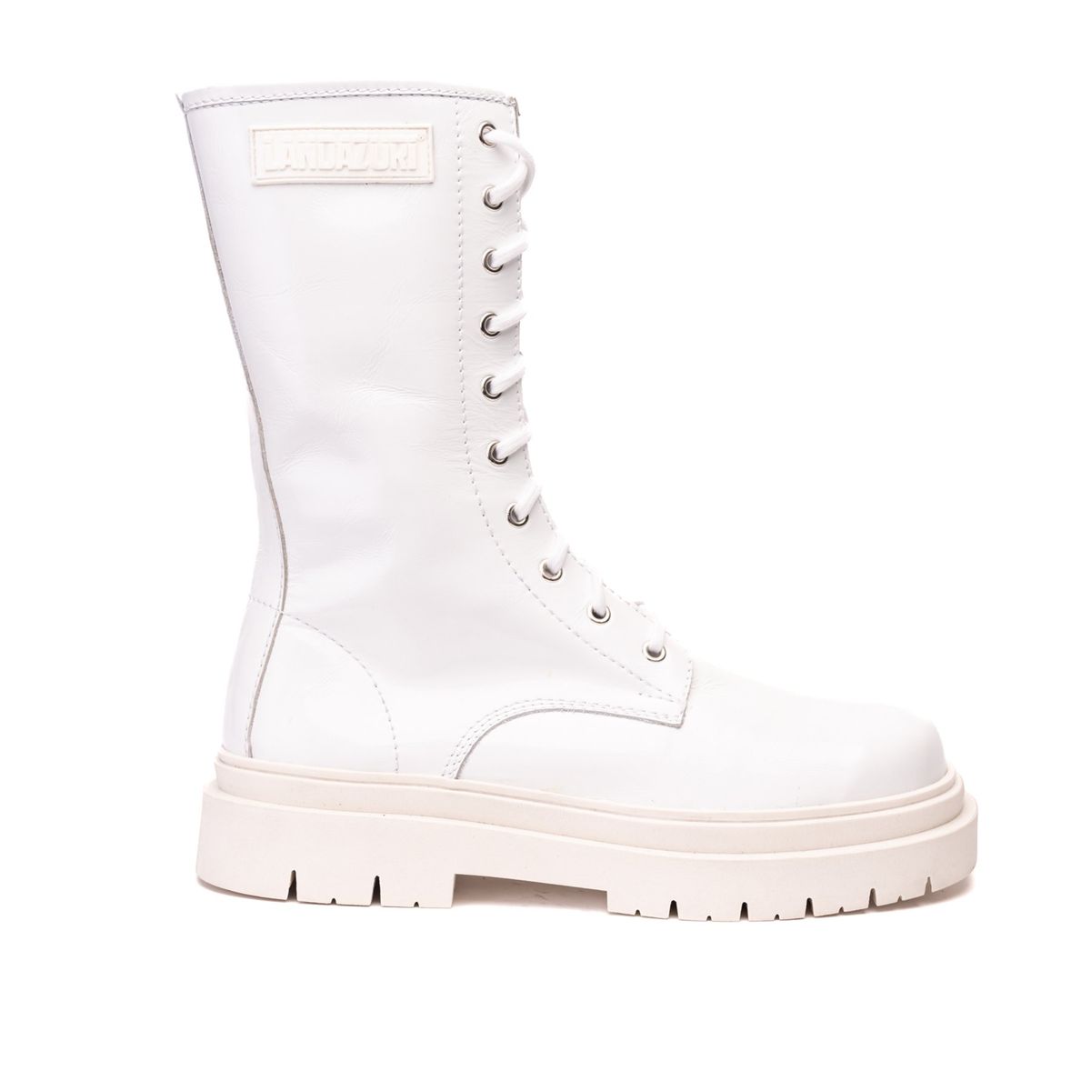 LANDAZURI - Bota Cuero Samurai Blanca Landazuri