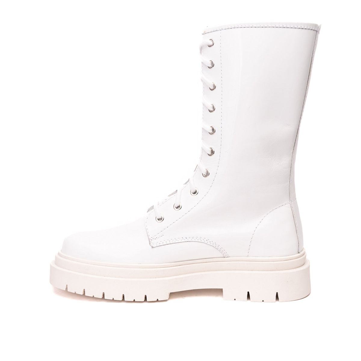 LANDAZURI - Bota Cuero Samurai Blanca Landazuri