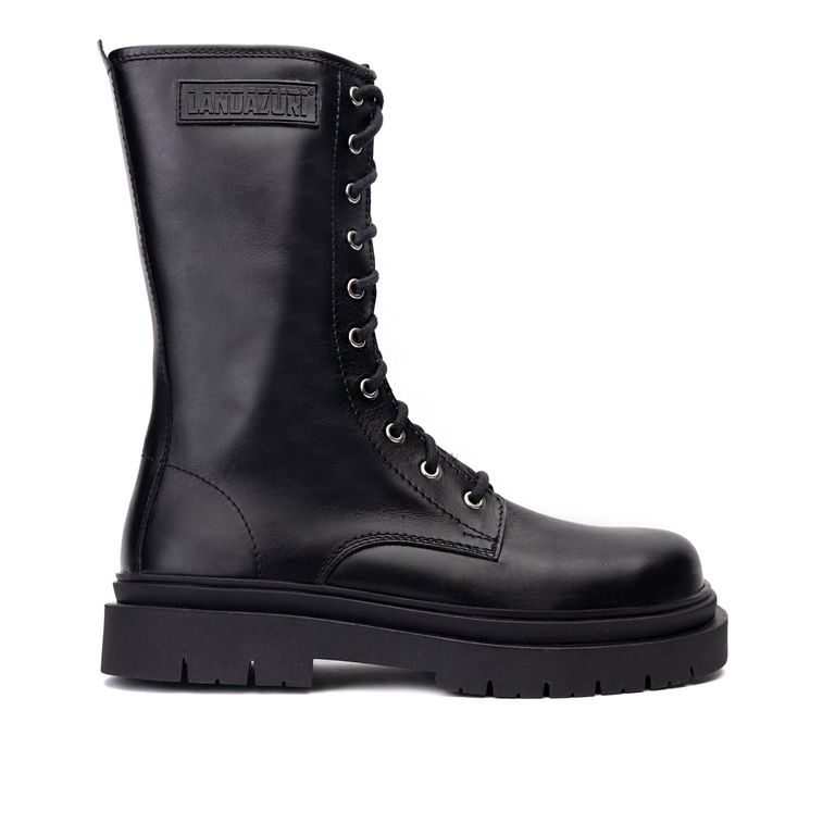 Bota Cuero Samurai Negra