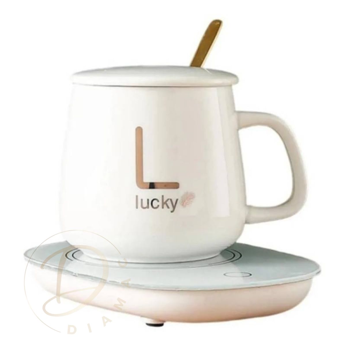 GENERICO - Taza Con Calentador De Cafe Te Tazas Calentadoras Electricas Blanca