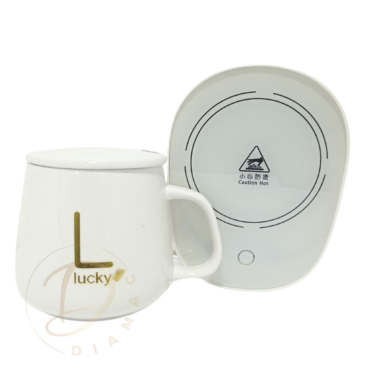 GENERICO - Taza Con Calentador De Cafe Te Tazas Calentadoras Electricas Blanca