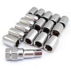 GENERICO - X16 Tuercas De Seguridad Llanta + Llave Allen 12x1.25