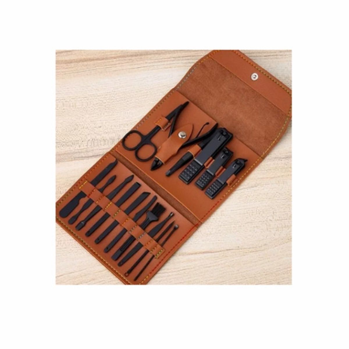 GENERICO - Set De Corta Uñas 16 Piezas - Cuidado Personal Manicure Marron