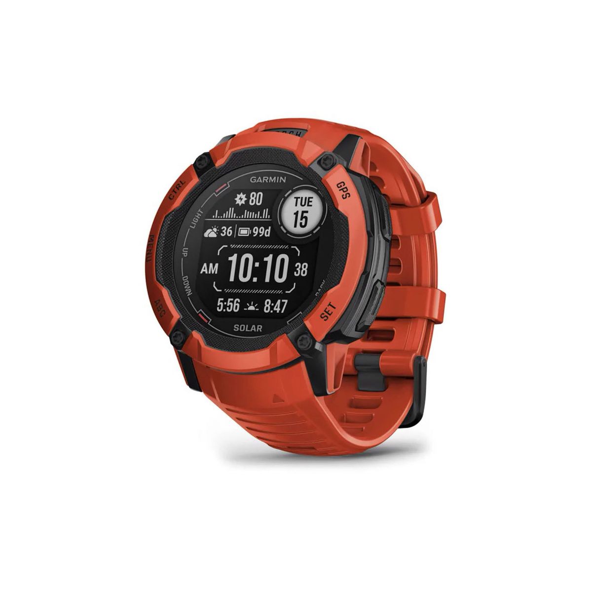 GARMIN - Smartwatch Instinct 2X Solar Flame Red GARMIN
