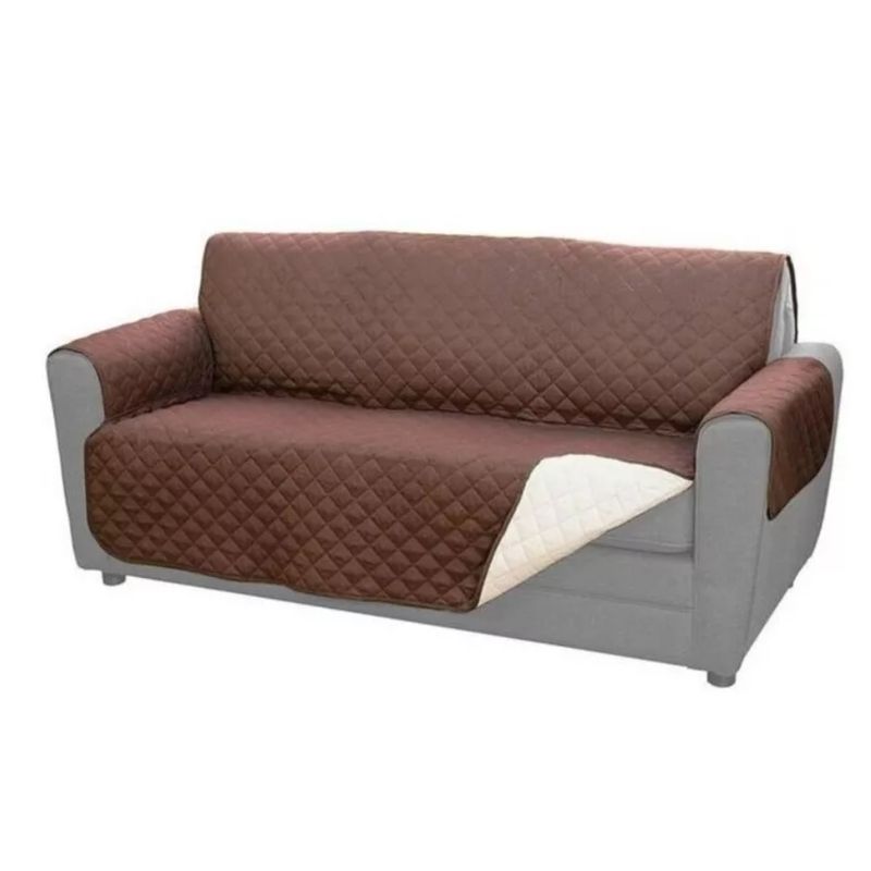 GENERICO - Funda Cobertor Cubre Sofa Protector Reversible 3 Cuerpos