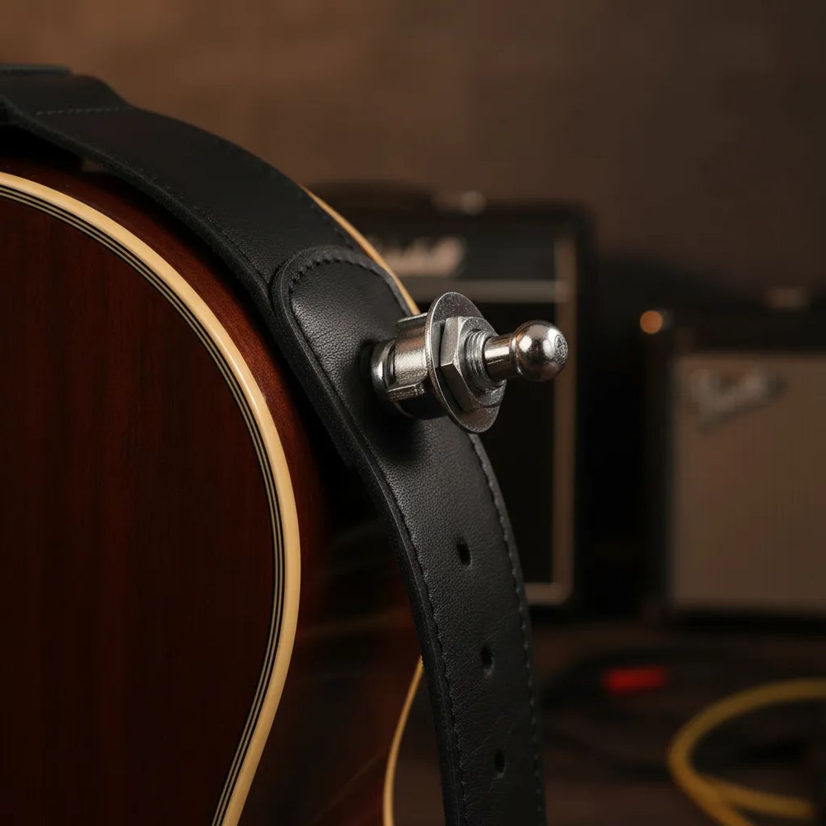 EPIC - Set De 2 Clavijas De Bloqueo Para Correa De Guitarra Plata
