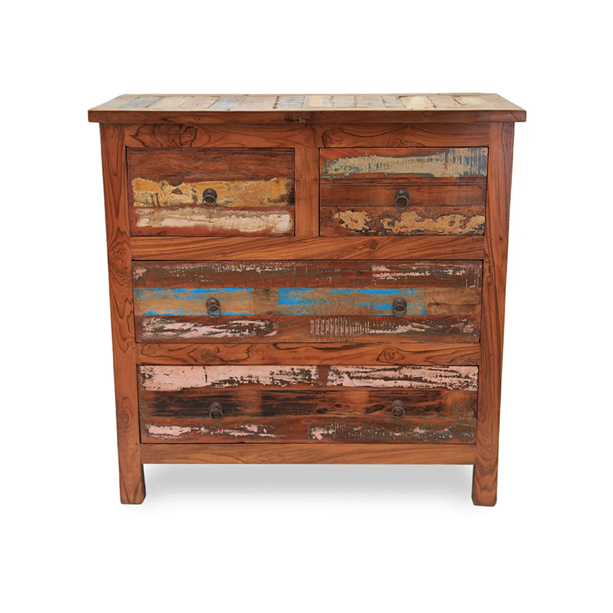 MEYA MUEBLES - Comoda Puri de madera reciclada 90x90x40