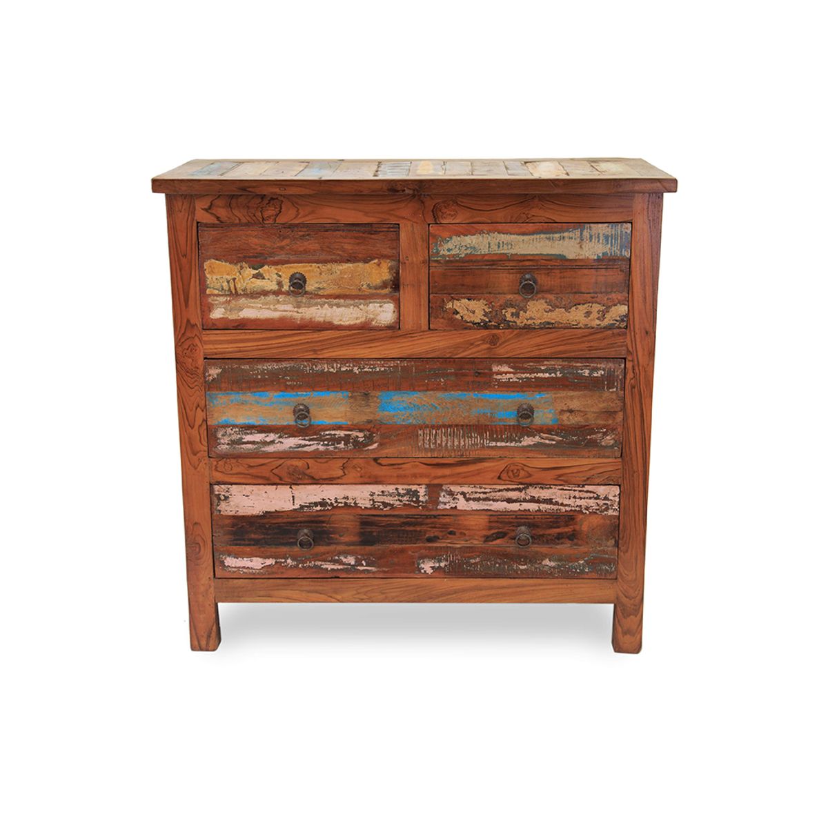 MEYA MUEBLES - Comoda Puri de madera reciclada 90x90x40