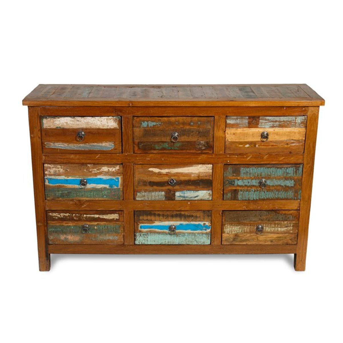 MEYA MUEBLES - Comoda Fort de madera reciclada 90x145x40