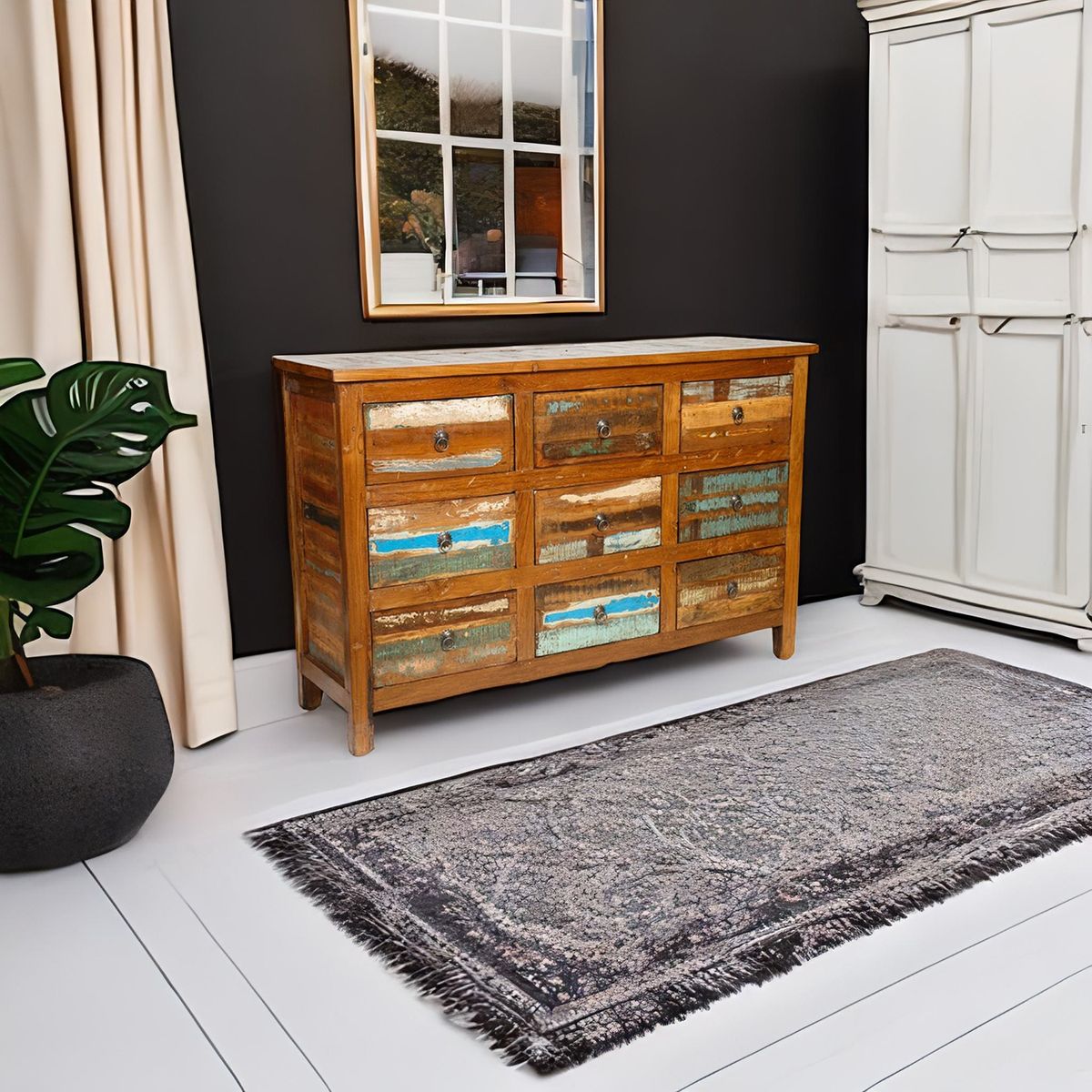 MEYA MUEBLES - Comoda Fort de madera reciclada 90x145x40