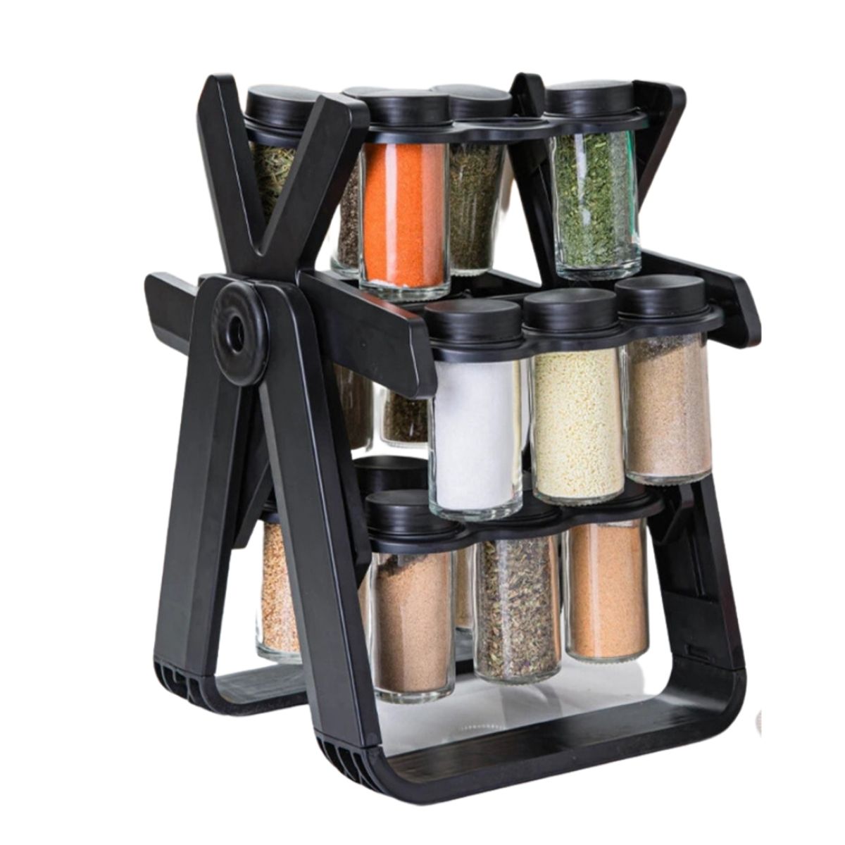 NOVYSTOR - Rack Condimentero Especiero Giratorio Cocina 18 Pcs