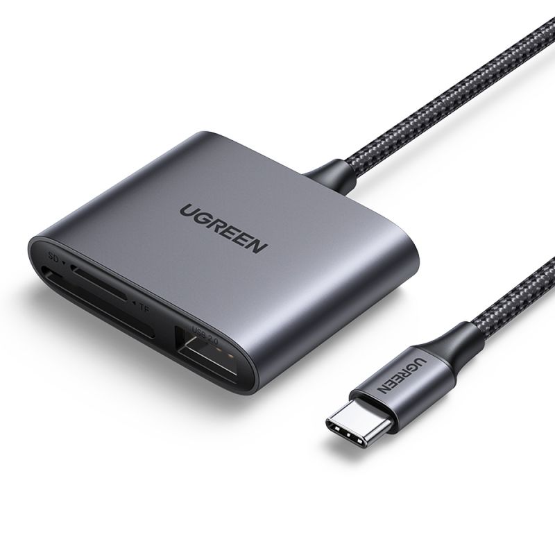 UGREEN - UGREEN Lector de tarjetas multifunción USB-C SD/TF+USB