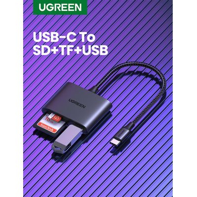 Imagen 2 del producto Lector de tarjetas multifunción USB-C SD/TF+USB Gris