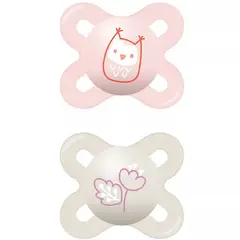 MAM - 2 Chupetes Silicona Start Forest 0-2m, Rosado