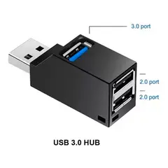OFERTABKN - Mini Hub Splitter Usb 3x1 (2 Usb 2.0 + Usb 3.0)