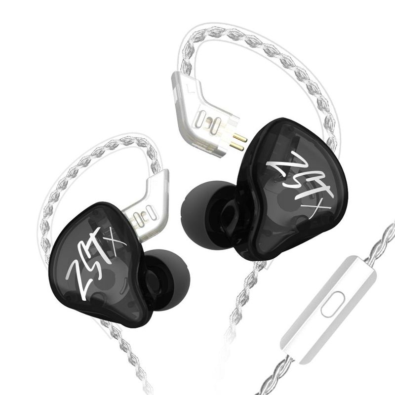 KZ - Audifonos KZ ZST X in ear con MIC Negro