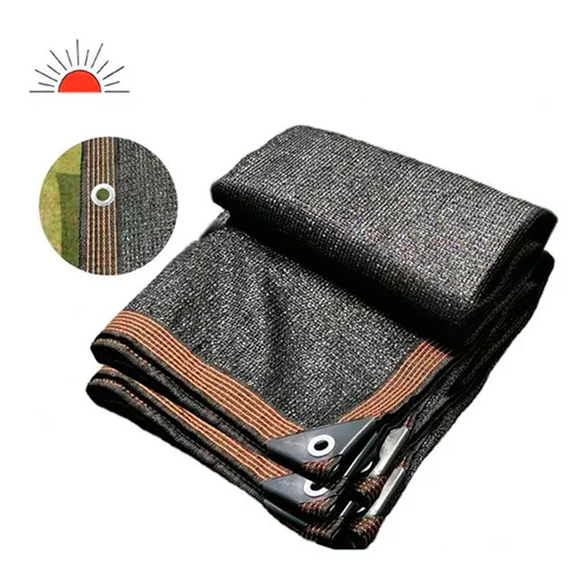 OFERTABKN - Carpa Lona Vela Malla Sombra Negra 4x5metro